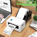MFLABEL 4x6 Direct Thermal Shipping Labels - 10 Rolls of 450 Labels/Roll, Compatible with Zebra 2844/ZP450/ZP500/ZP505, USPS/FedEx/UPS/Amazon Shipping, Smudge-Resistant & Permanent Adhesive