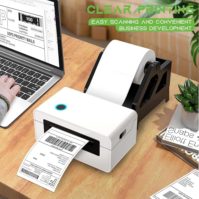 MFLABEL 4x6 Direct Thermal Shipping Labels - 20 Rolls of 450 Labels/Roll, Compatible with Zebra 2844/ZP450/ZP500/ZP505, USPS/FedEx/UPS/Amazon Shipping, Smudge-Resistant & Permanent Adhesive