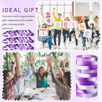 Liliful 100 Pcs Silicone Rubber Wristbands Rubber Wristband Bracelet Bands for Silicone Wristbands for Women Men(Purple and White)
