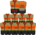 Safety Vest Reflective High Visibility with 5 Pockets ＆Zipper Class 2 Adult Unisex Construction Security Workwear