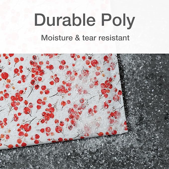 Quality Park Bubble Mailers, 8.25" x 11", Shipping Envelopes, Water Resistant Poly Padded Envelopes, Berry Print, 25 Pack (QUA85873)