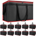 Bodaon 10-Pack Insulated Food Delivery Bag, XXXL Catering/Pizza Cooler Bags, Rideshare Delivery Bag, Thermal Cold/Hot Styrofoam Carrier for Car/Travel/Shopping/Doordash, Warmer/Frozen