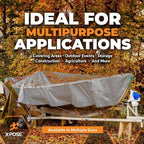 Heavy Duty Silver Poly Tarp 6' X 30' - Bulk Half Pallet (75 Pack) - Multipurpose Protective Cover - Durable, Weather Proof & Tear Resistant - 12 Mil Thick Polyethylene - by Xpose Safety