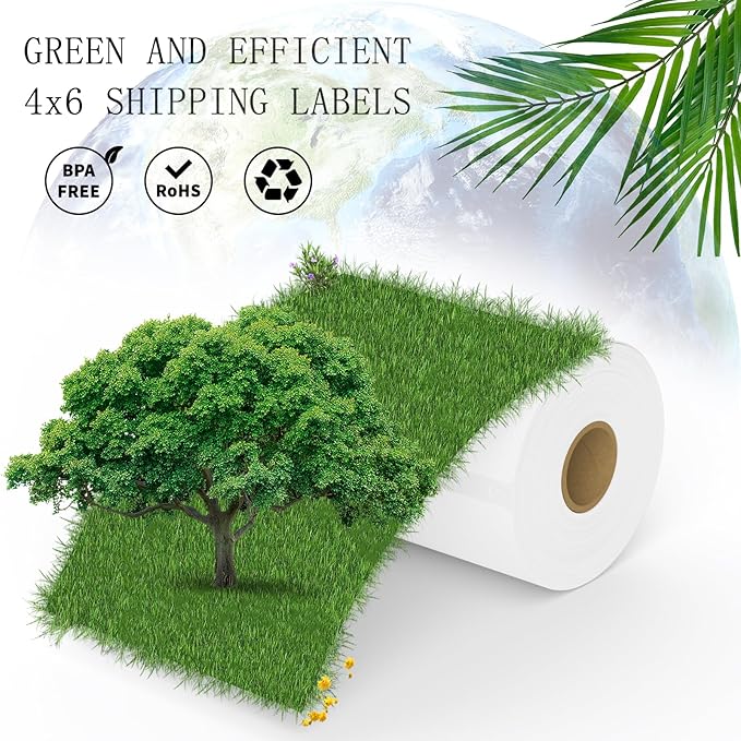 4"x6" (20 Rolls) BESTIKER Direct Thermal Shipping Labels Compatible with 4XL Label Writer 1744907, 1755120, Perforated Postage Label Paper for Thermal Printer, 220 Labels/Roll
