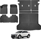 All Weather Floor Mats for 2023 2024 2025 2026 Cadillac Lyriq Floor Mats & Cargo Mat & Backrest Mats for Cadillac Lyriq Accessories All Season Guard Anti-Slip Floor Liner