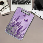 Clipboard with Storage,Office Supplies Nursing Clipboards Folder with Pen Holder Plastic Storage ClipBoard Foldable for Teacher Nurse,Sage Butterfly