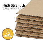 6x4x4 inches Shipping Boxes 50 Pack, Kraft Corrugated Small Cardboard Boxes for Mailing Packing, Brown