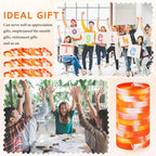 Liliful 100 Pcs Silicone Rubber Wristbands Rubber Wristband Bracelet Bands for Silicone Wristbands for Women Men(Orange and White)