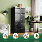 Letaya 5 Drawer File Cabinet with Lock,Metal Office Filing Cabinets for Home Office- Storage A4/F4/Letter/Legal -Assembly Required (Black)
