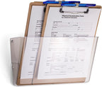 Officemate Wood Clipboard, Letter Size, Low Profile Clip with Pen Holder, 6 Pack (83826)