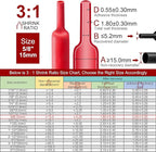 Chanzon 3:1 Ratio 5/8" (15mm) Heat Shrink Tubing - Marine Grade Waterproof Adhesive Lined - 4Ft Roll (1.22M Total Length) Red Polyolefin Sleeving Wrap Shrinking 3 to 1 Ratio 1pcs