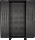 Jamco Tool Storage Cabinets with Bin Mounts, Model DZ, Includes 132 Bins, 36-Inch W x 24-Inch D x 78-Inch H, Red Bins