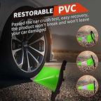 18" Traffic Safety Cones Road Cones, Construction Cone with Rubber Base & Reflective Collars, Restorable Parking Cones, Heavy Duty Road Cones for Traffic Control & Road Safty(8 Pack-Green）