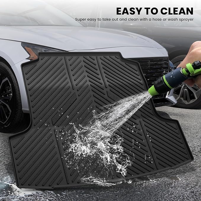 LASFIT Cargo Mat for Nissan Altima 2019-2025, All Weather TPE Custom Fit Easy Clean Durable No-Curling Trunk Mat for Altima 2019 2020 2021 2022 2023 2024 2025 Cargo Liner Cargo Tray, Black