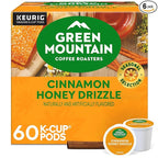 Green Mountain Coffee Roasters Cinnamon Honey Drizzle, Single-Serve Keurig K-Cup Pods, 6 Boxes of 10 (60 Count Total)