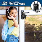 Lion Locks Lock Box - House Key Lockbox, Real Estate Lock Box with Combination, Car Key Safe - Waterproof, Easy Install, Black