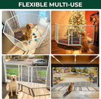 FXW Dog Gate Extra Wide Designed for Indoor Use, Adjustable Width Up to 55-inch Wide (40" H 2 Wire Panels for Medium and Large Dogs), White