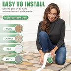YYXLIFE Double Sided Removable Rug Tape - Carpet Adhesive for Hardwood Floors,Non Slip Anti Curling Floor Tape for Area Rugs,Mats,Carpets - No Residue Strong Hold for Tile, 2Inch x 10Yards,White