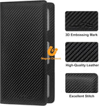 Car Registration and Insurance Holder with Magnetic Shut, Vehicle License Document Glove Box Compartment Organizer - For Documents, License, Cards