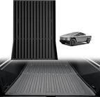 TripleAliners Premium Extra Thick Truck Bed Mat Compatible with 2023 2024 2025 Tesla Cybertruck Accessories Vehicle Perfectly Flush All Weather Protection TPE Heavy Duty Pickup Car Bed Cargo Mat