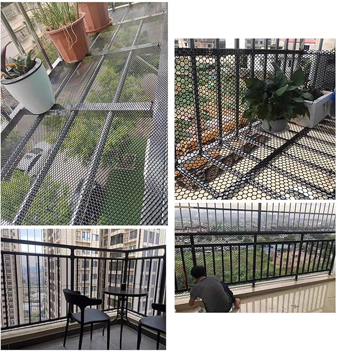 Plastic Wire Mesh Fence, Fencing Chicken Wire Fence with 1.8cm/0.7in Mesh Holes, for Pet Fencing Garden Balcony Grass Protection Farm Crafts(Size:Mesh 0.7in-3.3ft Wx33ft L,Color:Black)