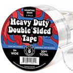 HIPPIE CRAFTER Strong Double Sided Tape Heavy Duty Wall Tape or Mounting Transparent Clear Nano Reusable and Removable Roll 1" x 10FT - 2 Pack