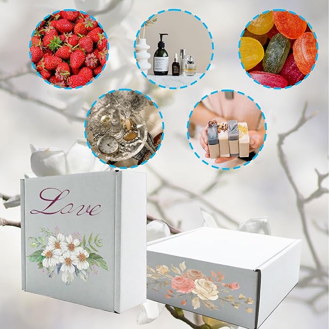 5x5x2 inch Shipping Boxes, White Corrugated Cardboard Box Literature Mailing Shipping Packaging Recyclable Storage Boxes and Craft Gifts Giving Products Business White Box Set of 25 (5''x5''x2'')