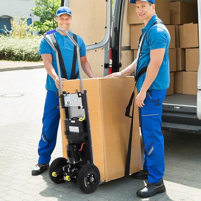 Folding Stair Climber Hand Trucks Climbing Cart for Moving Appliance Stair Climbing Hand Truck Dollys Black