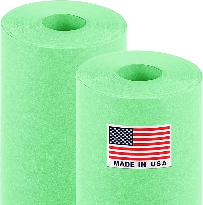 18" x 1200" (100 ft) Light Green Kraft Paper Roll (Value Pack of 2), 45 lbs Thickness, Made in USA Colored Craft Paper for School, Bulletin Board - Odorless, Non-Toxic, Safe for Kids