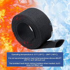 2:1 Heat shrinkable Braided Sleeving Fabric Wire Loom High Temp Heat Shrink Wiring Harness Abrasion Protector Cable Sleeve(1"-34ft)