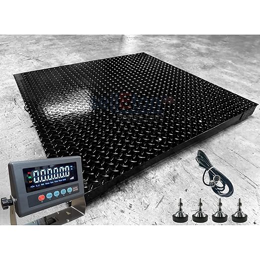 Liberty SL-7517-4x4 Industrial Floor Scale - Advanced Weighing Solution with Data Transfer, Alarm & Animal Weighing Features (10,000 lb x 1 lb)