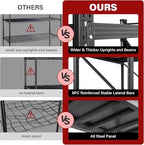 5000LBS Heavy Duty Garage Shelving Units,60" Wide & Deep Storage Shelves,Metal Garage Shelves,Large Storage Rack,Steel Shelf,Industrial Shelving for Shop,Warehouse,Basement,60" W x 24" D x 70" H