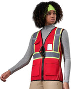 AYKRM Custom Logo Personalised Printed High Visibility Reflective 2 two tone work construction Safety Vest