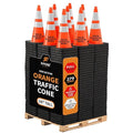 Xpose Safety 28 Inch Orange Traffic Cones - Heavy Duty 10lb 6" & 4" Collar - Bulk Full Pallet 279 Pack - Multipurpose PVC Plastic Safety Cone Parking, Soccer, Caution & Construction - DOT Approved