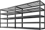 REIBII 55.2'' W x 78.2'' H x 26'' D, 5-Tier Metal Garage Shelving Units, 3000LBS Capacity, Adjustable Heavy Duty Shelves, 2 Pack