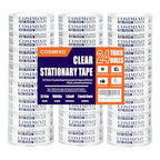 COSIMIXO 24Rolls Crystal Clear Tape Refills for Dispenser, 3/4Inch x 1000 inch,Bulk Transparent Tape,Office Stationery Tape for Home and School