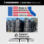 Sandbaggy Black Pallet Covers | Made in USA | Tarp Fits Large Pallets Up to 55" x 55" x 75" | Built w/ 1 Year UV Protection | Heavy Duty 3 Mil Thick Plastic (Pack of 250, 3 Mil Thick)