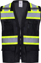 ProtectX 6 Pockets High Visibility Safety Vest for Men Women Class 2 Reflective Hi Vis Work Construction Vest