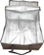 Insulated Food Delivery Bag 14 Inch Pizza Carrier Waterproof Thermal Tote for Hot or Cold Storage Camping Coffee