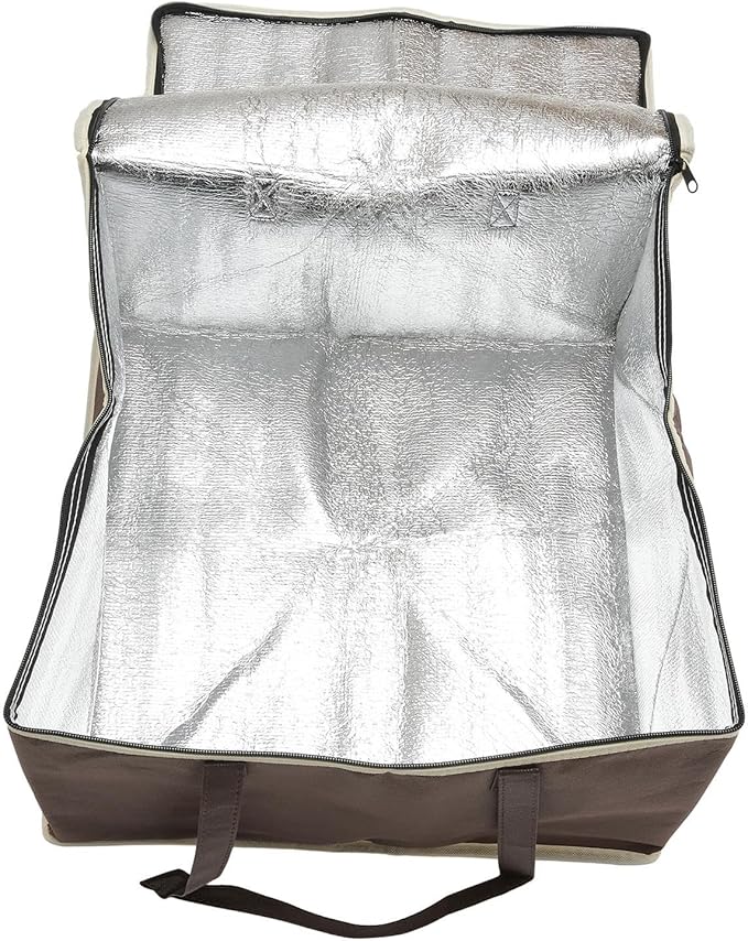 Insulated Food Delivery Bag 14 Inch Pizza Carrier Waterproof Thermal Tote for Hot or Cold Storage Camping Coffee
