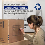 BOX USA Moving Boxes Large Heavy Duty 18x18x24 (6-Pack) Corrugated Cardboard Box for Shipping, Mailing, Packing, Packaging and Storage 18"L x 18"W x 24"H