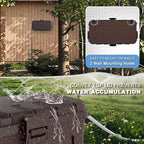 Flemoon [2 Pack] Outdoor Electrical Box Waterproof, Medium Weatherproof Electrical Box (11.5x5.2x4 inch) w/6 Cable Entry Ports, Extension Cord Cover for Power Strip, Timer, Plug, Holiday Light, Brown
