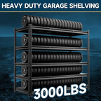 5-Tier 60”D X 24”W X 72”H Heavy Duty Shelving 3000LBS Garage Storage Rack Heavy Duty Adjustable Industrial Warehouse Shelving(Black)