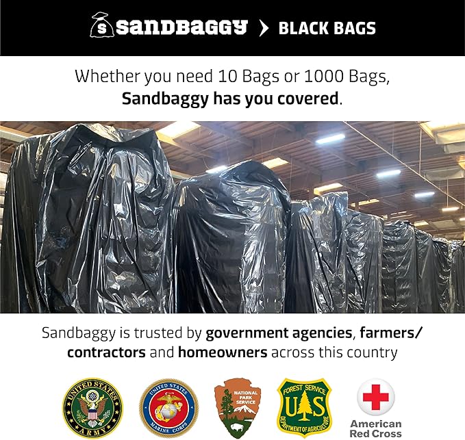 Sandbaggy Black Pallet Covers | Made in USA | Tarp Fits Large Pallets Up to 55" x 55" x 75" | Built w/ 1 Year UV Protection | Heavy Duty 3 Mil Thick Plastic (Pack of 25, 3 Mil Thick)