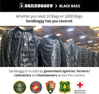 Sandbaggy Black Pallet Covers | Made in USA | Tarp Fits Large Pallets Up to 55" x 55" x 75" | Built w/ 6 Months UV Protection | Heavy Duty 1.5 Mil Thick Plastic (Pack of 4, 1.5 Mil Thick)