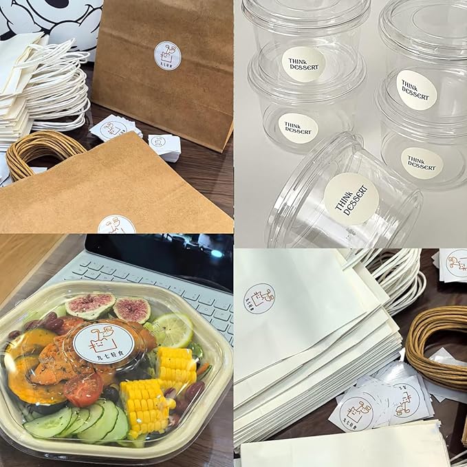 Custom Stickers for Business Logo Personalized Label Stickers Customized 100,200pcs, 1",1.5",2", 3", 4"