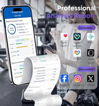 GE Smart Scale for Body Weight: 8-Electrode Digital Bathroom Scale for Weight Fat BMI Muscle Mass Full Body Composition Analyzer 27 Measurements Bluetooth Highly Accurate Weighing Machine 400lb Black