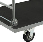 Heavy Duty Foldable Platform Truck Cart with 4 Wheels,44'' L x 28'' W Steel Rolling Flat Cart Push Cart Dolly Large Hand Truck Dolly 2500LBS Capacity Moving Hand Dolly for Groceries,Garage,Warehouse
