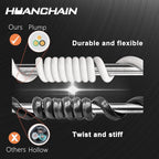 HUANCHAIN 6 FT 16 Gauge White Indoor Outdoor Extension Cord Waterproof, Flexible Cold Weather 3 Prong Electric Cord Outside, 13A 1625W 125V 16AWG SJTW, ETL Listed