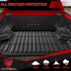 Truck Bed Mat Bed Liner Fit for Ford Ranger (5FT, 59.6" Bed) 2025 2024, Vehicle Truck Bed Liner Custom Fit All Weather Protection TPE Pickup Car Bed Mat